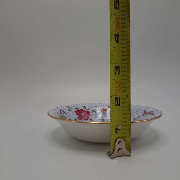 Crown Staffordshire Bird of Paradise England Floral Sauce Bowl Vintage - Picture 2 of 6